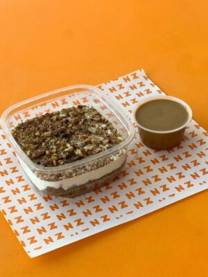 Pecan Cake with Lotus Sauce